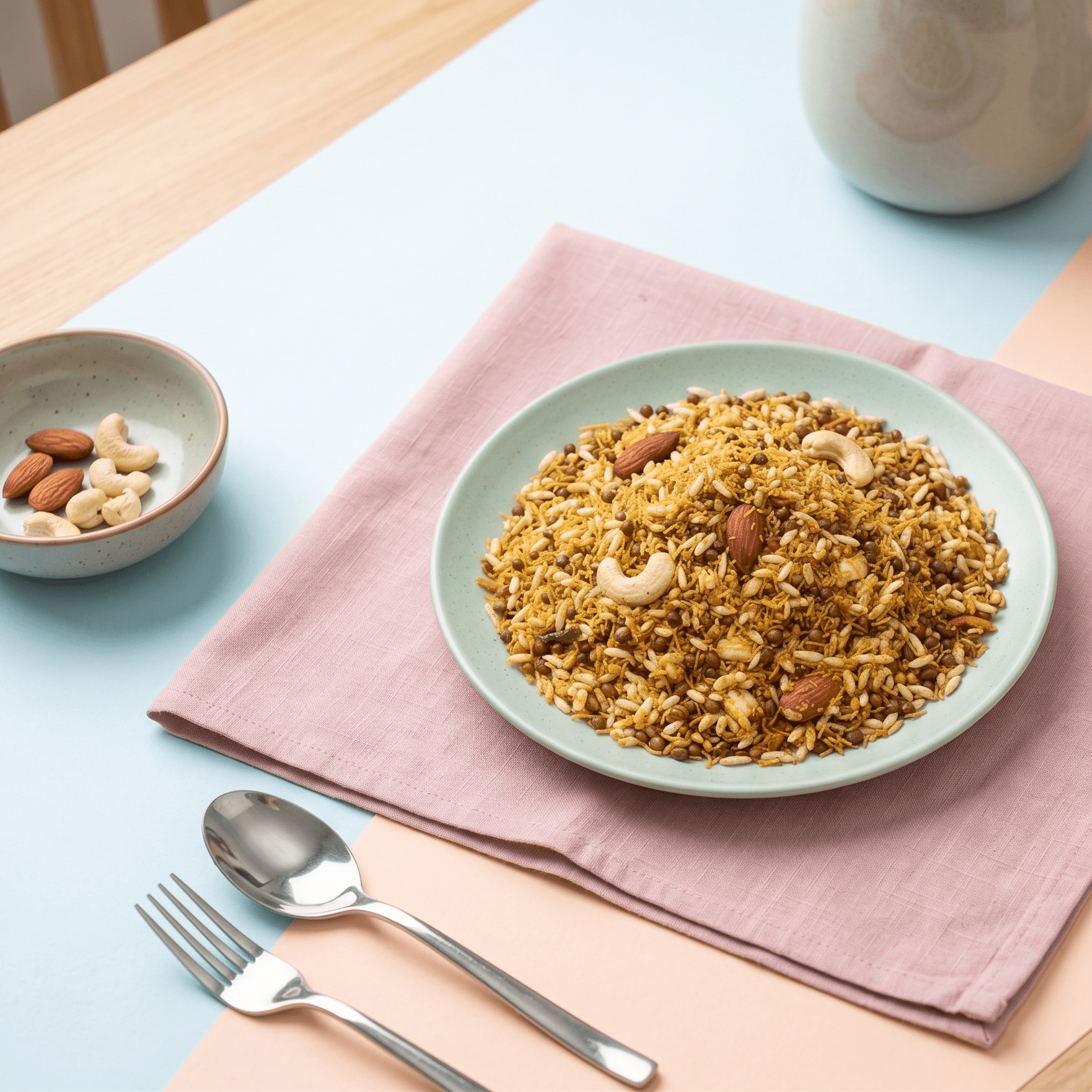 Desi Ghee Kaju Badam Dalbiji - Luxury Indian Savory Mix - Gokul's