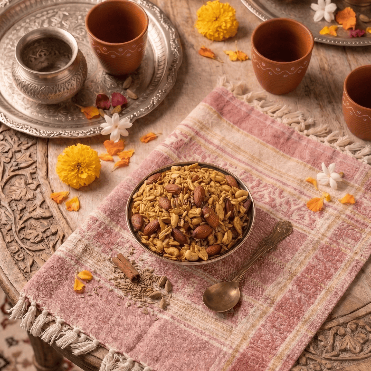 Desi Ghee Kaju Badam Mixture - Luxurious & Rich Indian Snack - Gokul's